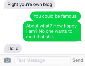 Obviously I would need to do some serious editing.